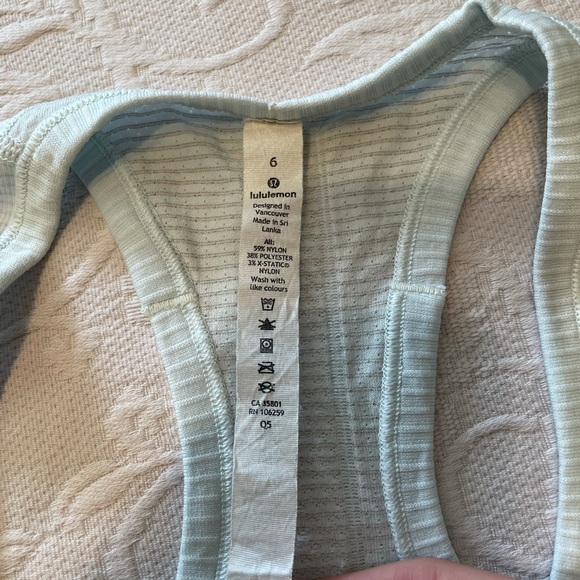 Lululemon Swiftly tank. Full length, great condition!! Color is a light blue - Picture 2 of 3